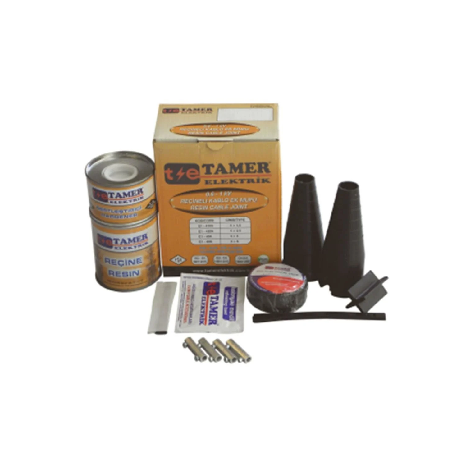 Tamer Elektrik 1 kV 4x2,5 Reçineli Alüminyum Kablo Ek Mufu