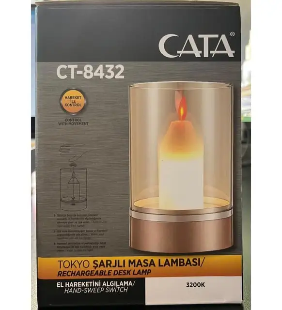 Cata Ct-8432 Tokyo Şarjlı Masa Lambası (3200K-Günışığı)