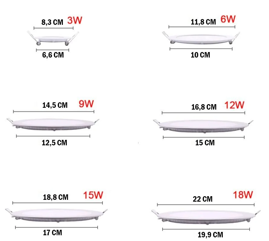 Cata 3 Watt Panel Led Armatür CT-5144 Beyaz Işık