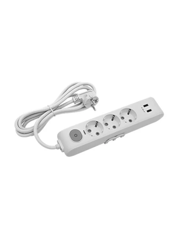 Viko Üçlü 2 USB’li Topraklı Kablolu Çocuk Korumalı 2 Metre Priz (90117306)