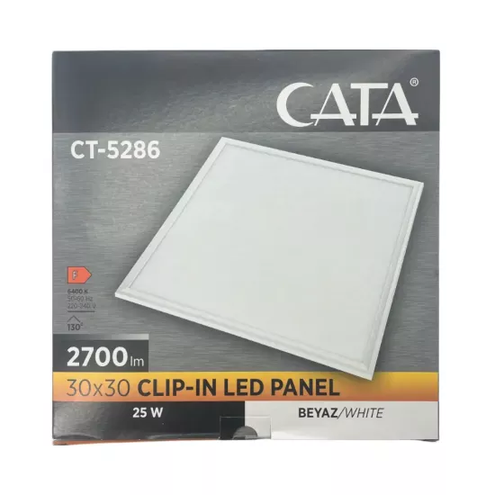 Cata 25W 30x30 Klipin Panel Led 6400K Beyaz Işık CT-5286