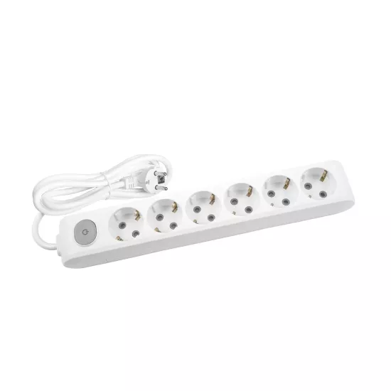 Viko Multi-Let Altılı Anahtarlı 1 Metre Kablolu Grup Priz (90117601) - Çocuk Korumalı, Uzun Kablolu ve Pratik Çözüm