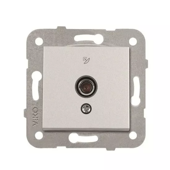 Viko Artline Novella Uydu Prizi F Konnektörlü Sonlu Mekanizma + Kapak 92605697 Metalik Beyaz