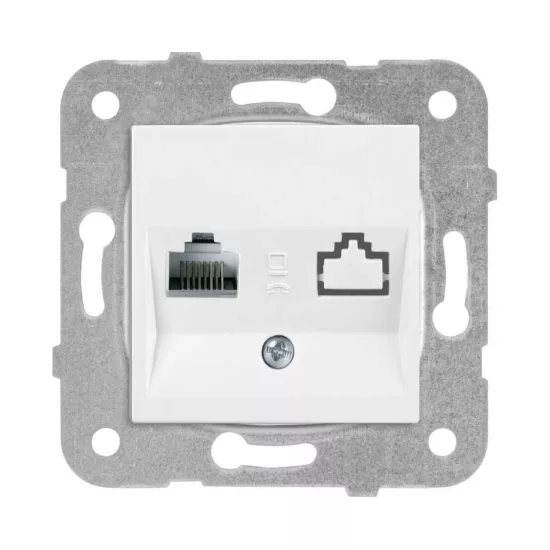 Viko Karre Tekli Data Prizi (RJ45 CAT6) Beyaz Mekanizma + Kapak 90967078