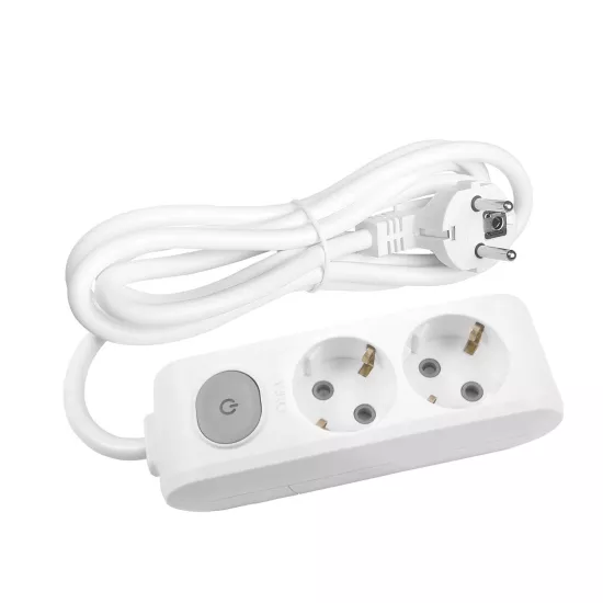 Viko Multi-Let İkili Anahtarlı 1 Metre Kablolu Grup Priz (90117201) - Çocuk Korumalı, Uzun Kablolu ve Pratik Çözüm